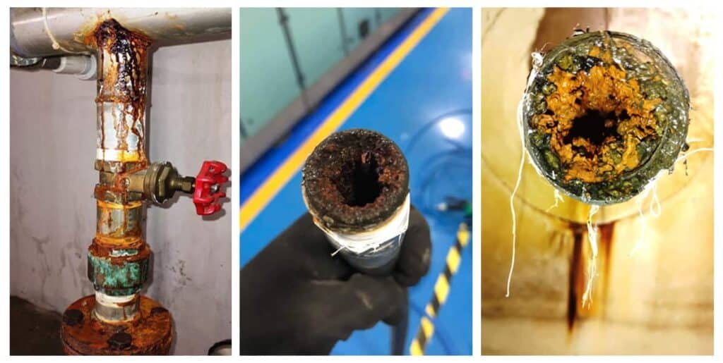 problemas en el agua por la tubería galvanizada